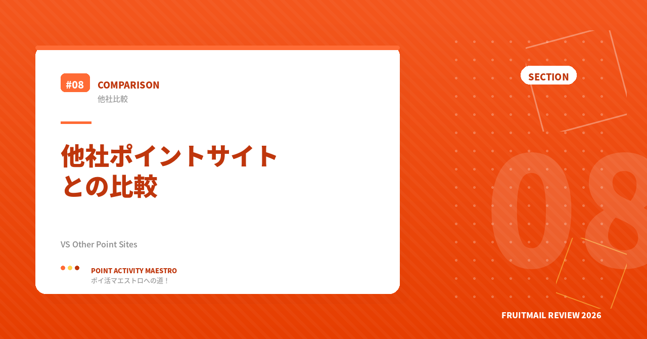 他社ポイントサイトとの比較