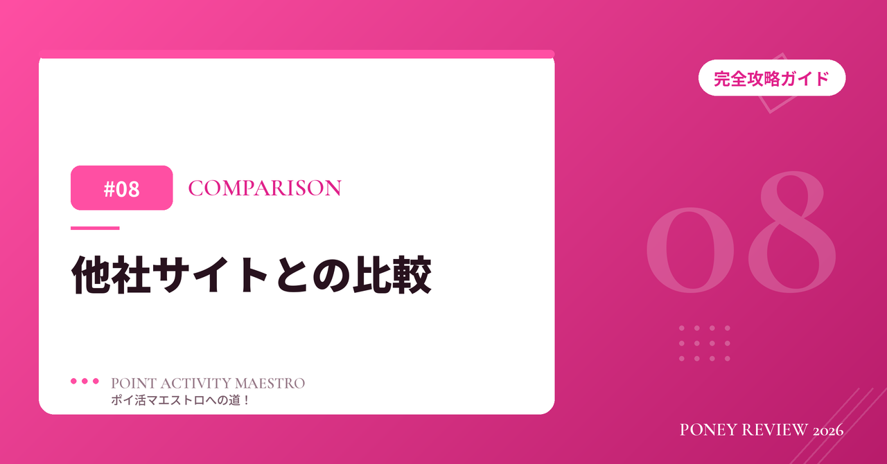 PONEY 他社サイトとの比較