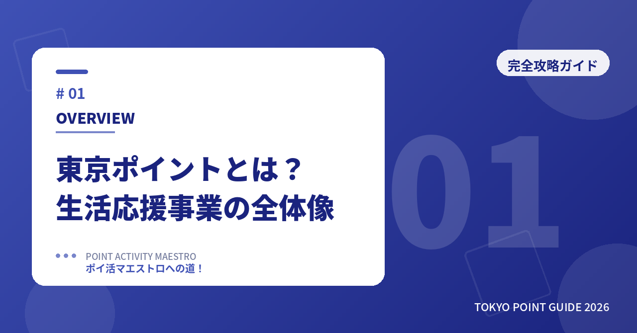 東京ポイントとは?生活応援事業の全体像