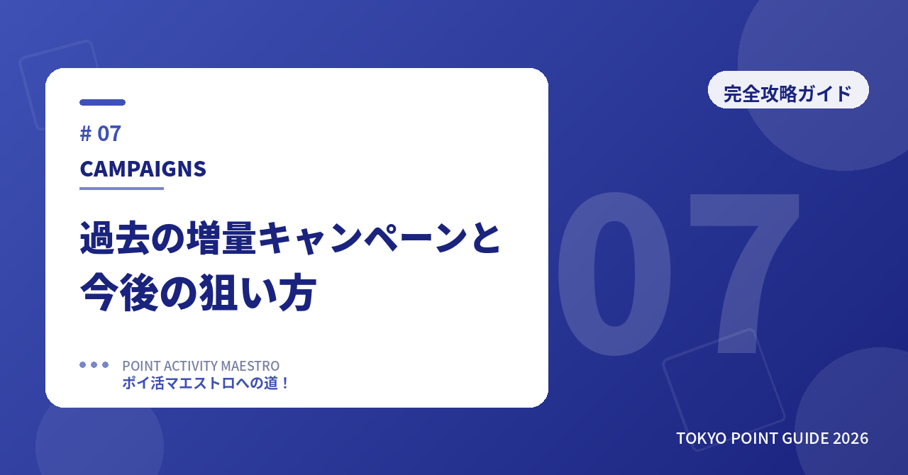 過去の増量キャンペーンと今後の狙い方